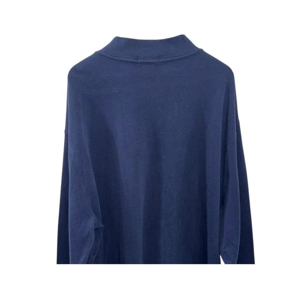 Polo Ralph Lauren Men's 3XLT Navy Blue Estate Rib Quarter Zip Pullover‎ Sweater
